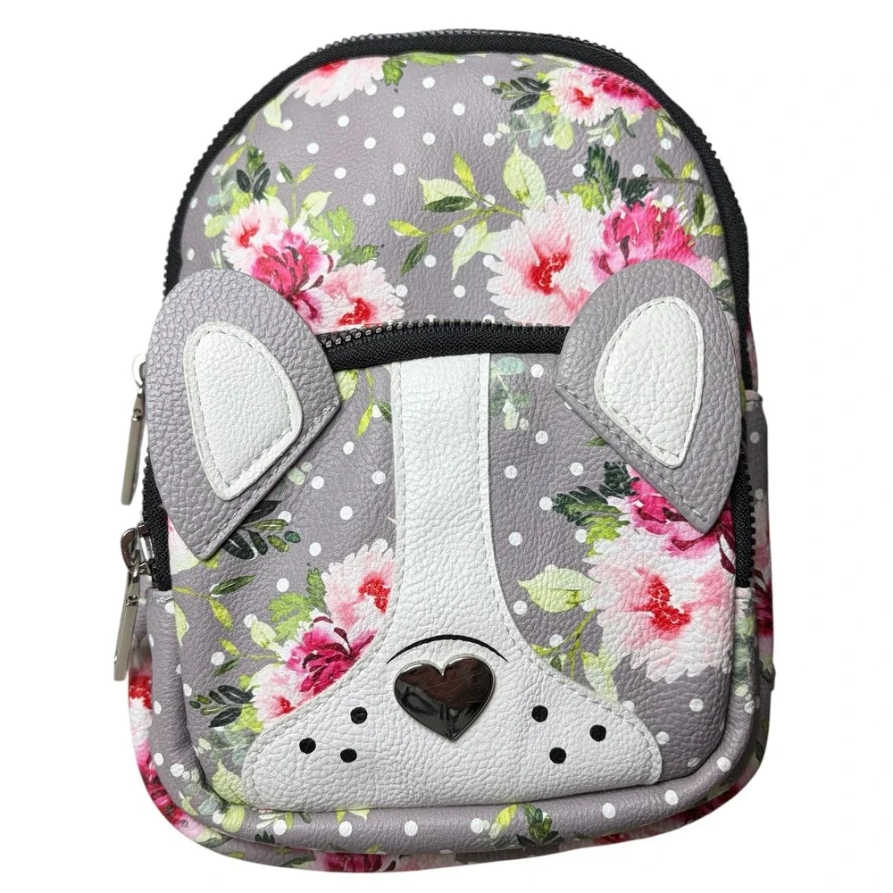COQUETTE KITSCH Betsey Johnson Mini Bulldog Backpack Floral Whimsy Y2K